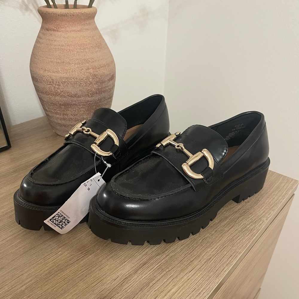 Chain detail chunky loafers